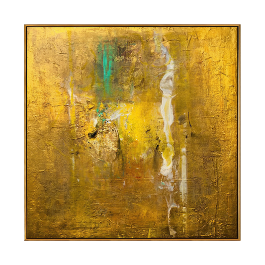 Golden Haze Abstract Painting