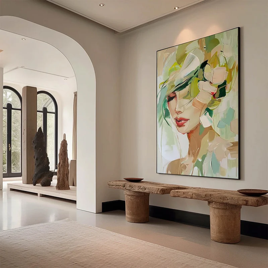 Whispered Muse Abstract Portrait Painting