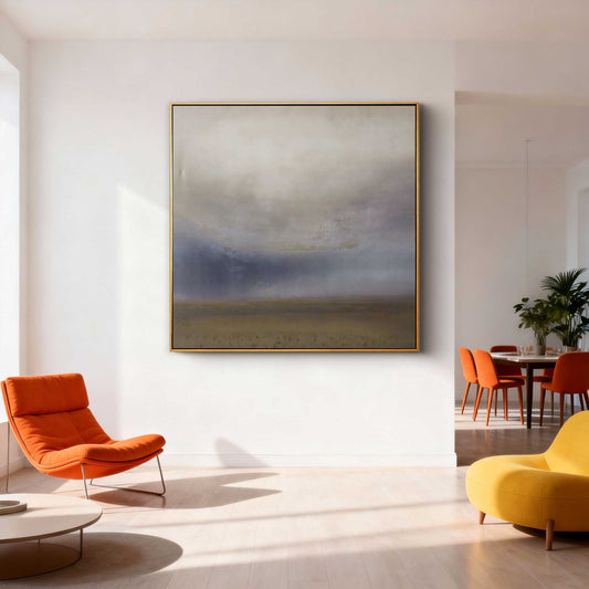 Misty Horizon Soft Gradient Canvas Art
