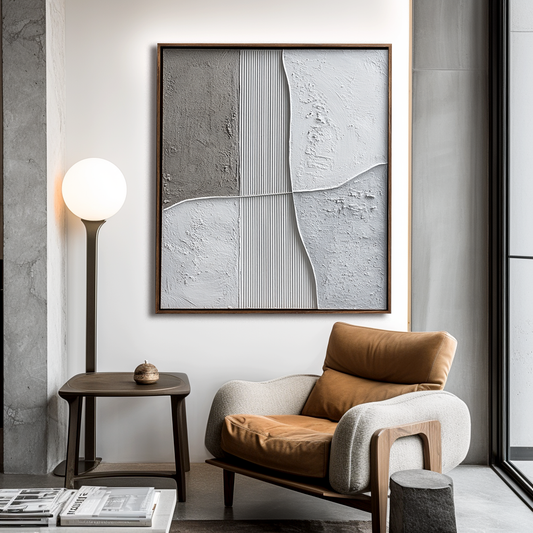 Neutral Textured Abstract Wall Art #ART107