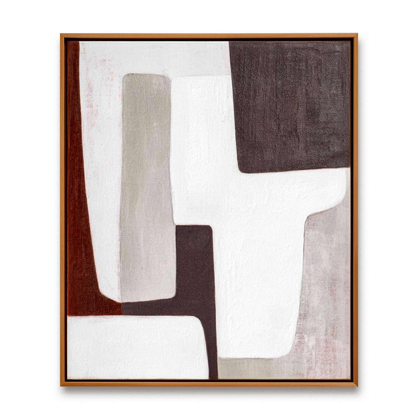 Minimalist Geometric Abstract Painting – Neutral Wall Art | Arteleer