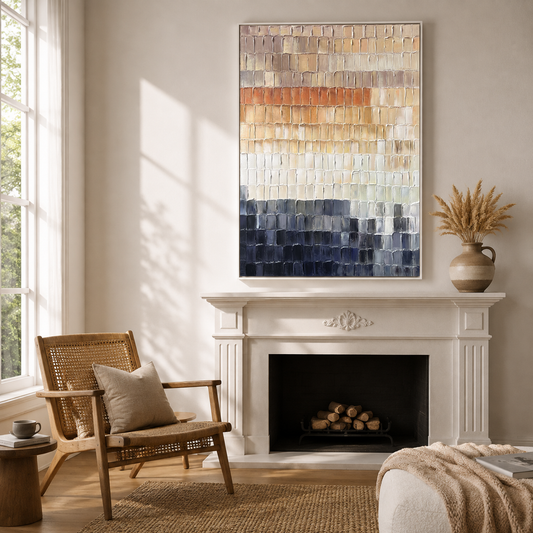 Earth Layers Textured Abstract Painting #RAS7