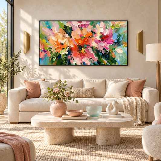 Colorful Abstract Floral Painting