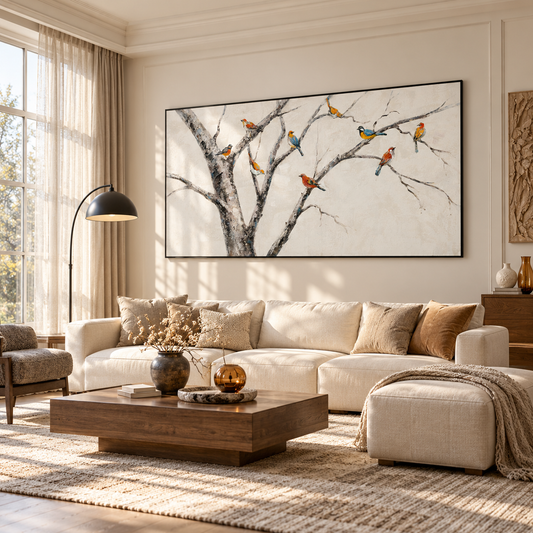 Whispering Branches Bird Painting