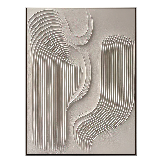 Zen Dune Beige Relief Painting