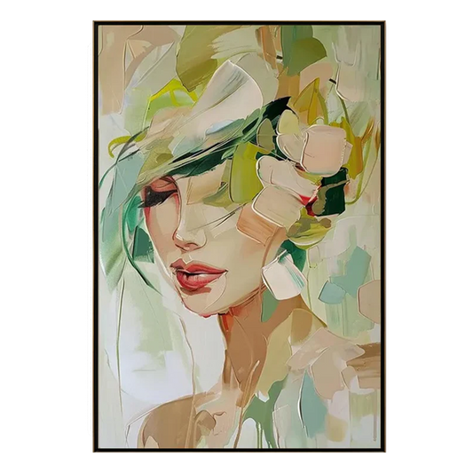 Whispered Muse Abstract Portrait Painting