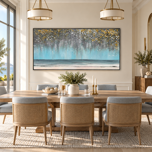 Blue Galaxy Abstract Painting