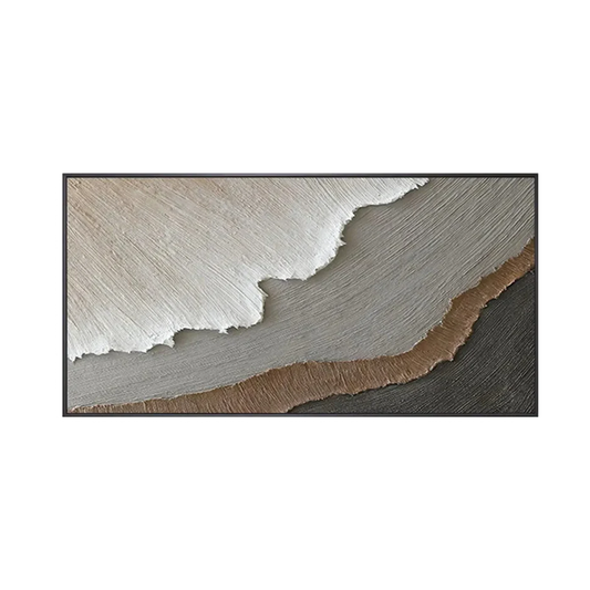 Earth Veil Neutral Textured Abstract Painting