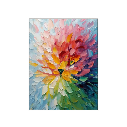 Radiant Bloom Spiral Abstract Painting