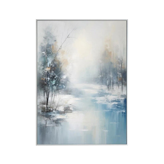 Silent Mist River Landscape Painting