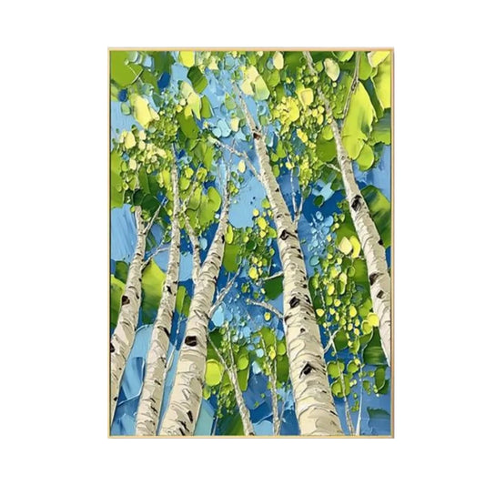 Skyward Birch Grove Abstract Painting