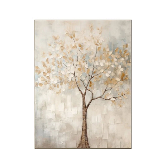 Soft Dawn Ivory Tree Painting