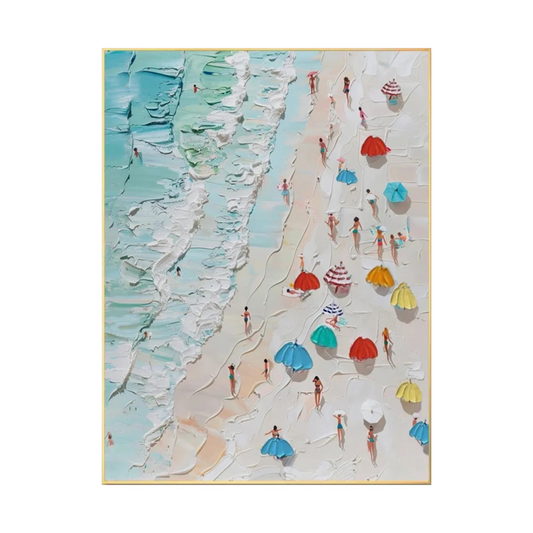 Azure Waves-Summer Beach Painting