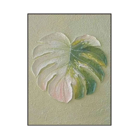 Soft Split Monstera Relief Painting