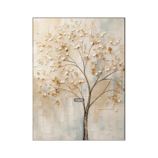Whispering Ivory Tree Abstract Painting