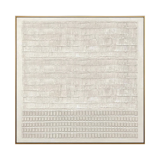 Ivory Grid Harmony Minimal Painting