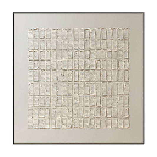 Silent Rhythm Grid Textured Painting
