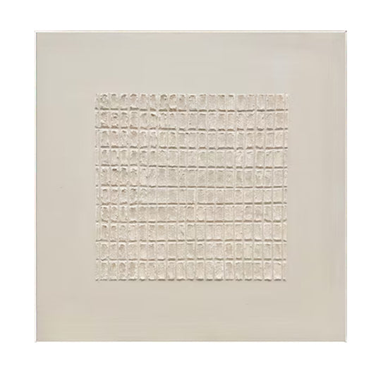 Centered Silence Grid Textured Painting