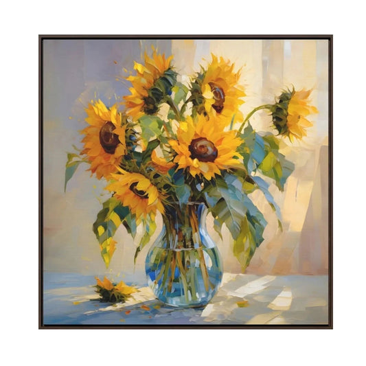 Sunlit Joy Sunflower Abstract Painting