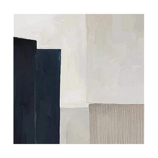 Quiet Geometry Neutral Abstract Painting