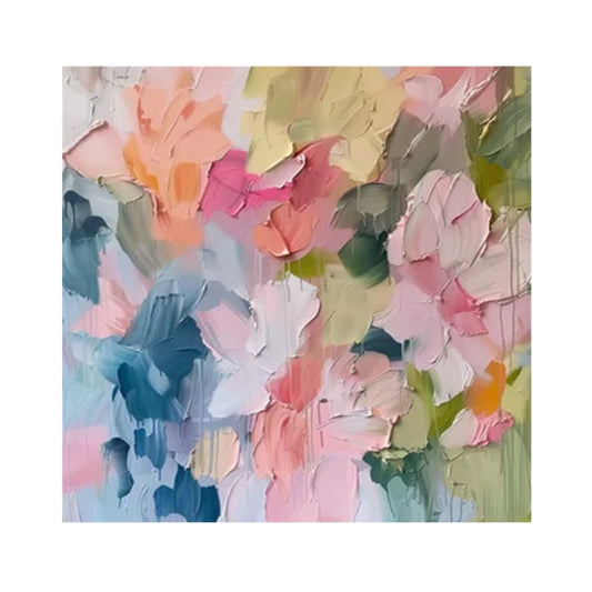 Petal Drift Pastel Abstract Painting