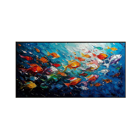 Vivid Reef Drift Abstract Painting