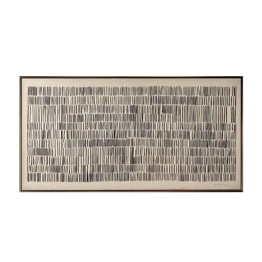 Black & White Geometric Abstract Painting