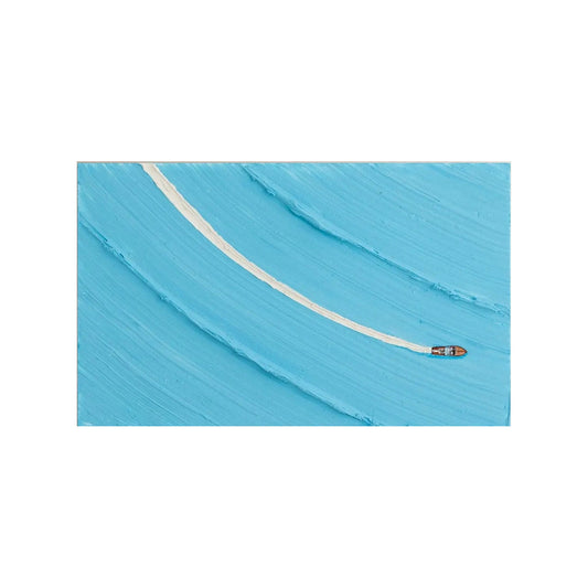 Azure Wake Minimal Seascape Painting