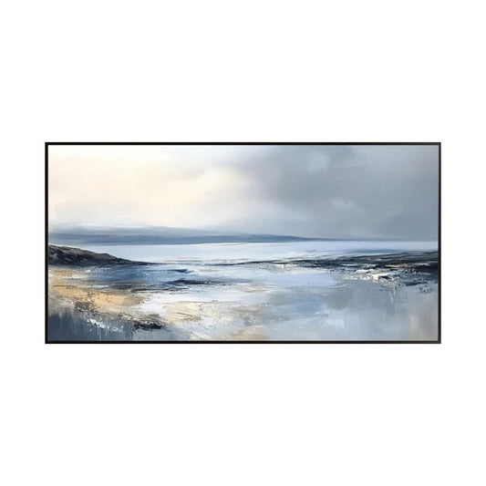 Calm Horizon Blue Seascape Painting