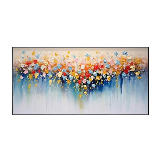 Golden Drift Blooms Abstract Painting