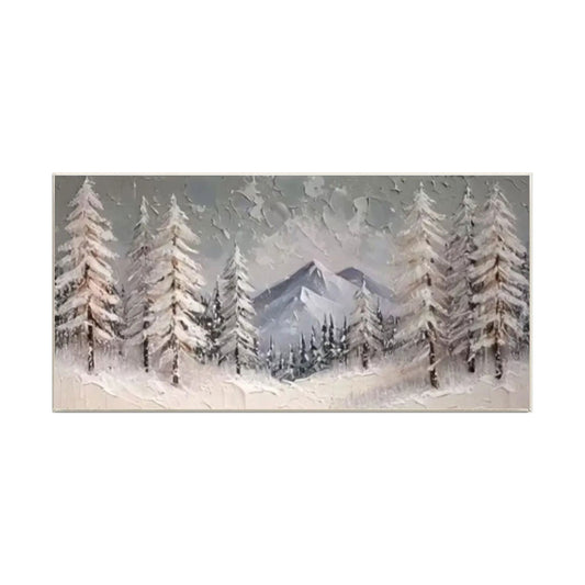 Winter Crest Snowy Forest Painting