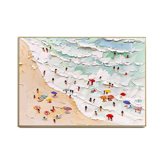 Sun-Kissed Beach-Fun Texture Painting