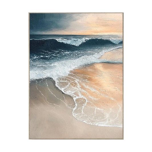 Sunset Tide-Warm Beach Painting