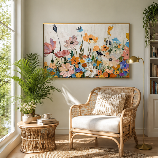 Colorful Floral Texture Painting #AR031