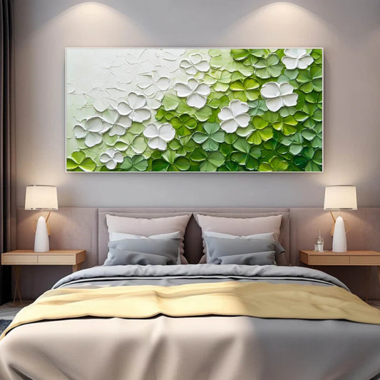 Emerald Bloom Flow Abstract Painting