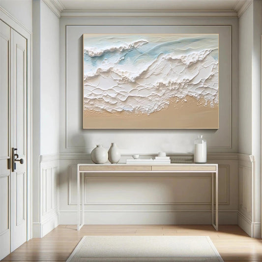 Glide Down Textured Ski Slope Painting