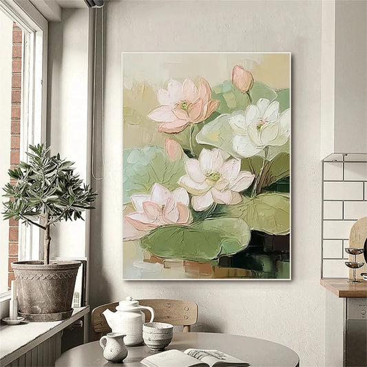 Gentle Lotus Harmony Abstract Painting