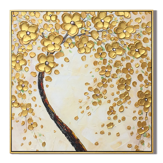 Aurelia Gold Blossom Painting