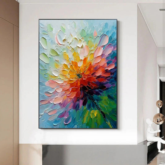 Radiant Prism Bloom Abstract Painting