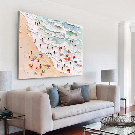 Sun-Kissed Beach-Fun Texture Painting
