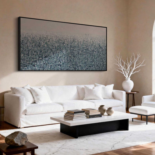 Teal Haze Abstract Painting