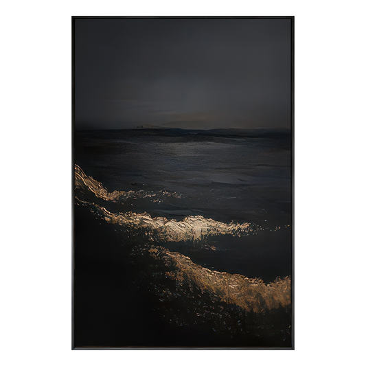 Golden Tide Abstract Painting