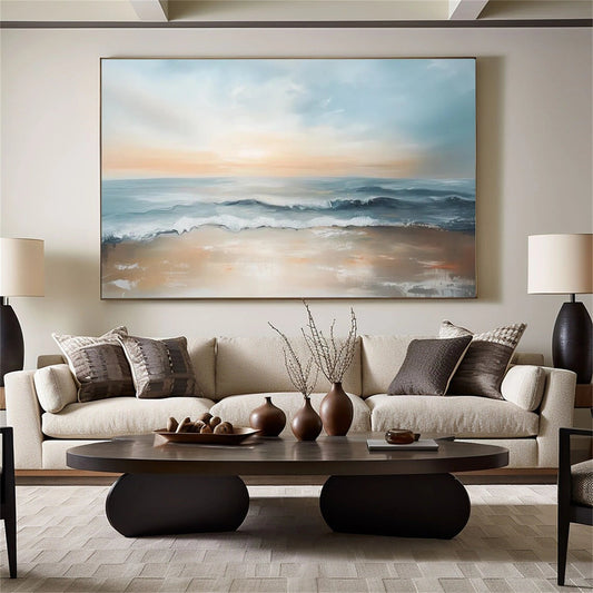 Gentle Dawn Shore Seascape Painting