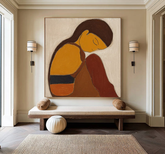 Amber Dream Quiet Figure Painting
