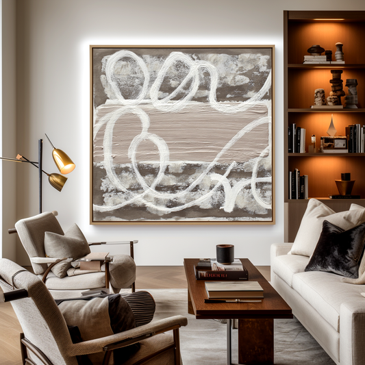 Neutral Abstract Texture Painting #ART50