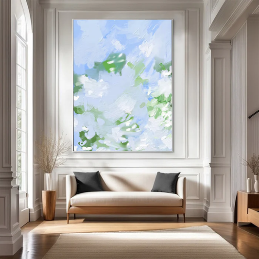 Blue Meadow Abstract Painting