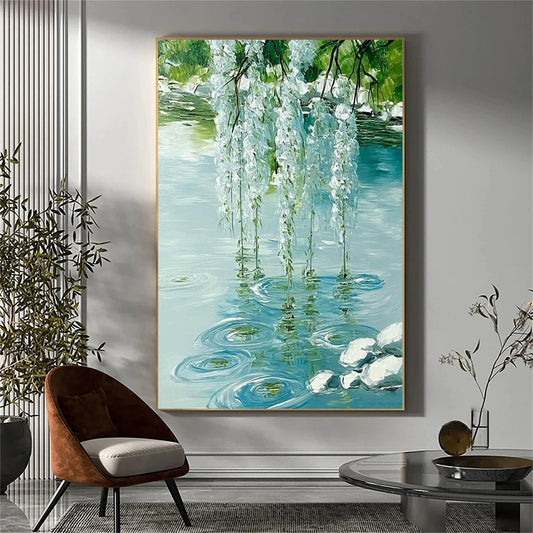 Willow Serenity Lake Painting