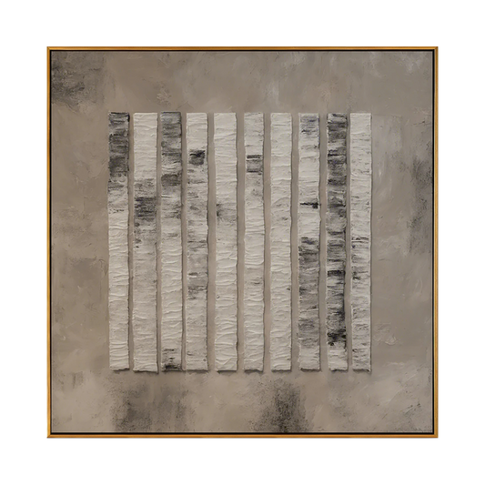 Neutral Vertical Stripes Painting