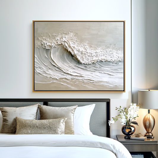 Textured White Ocean Painting #ART06