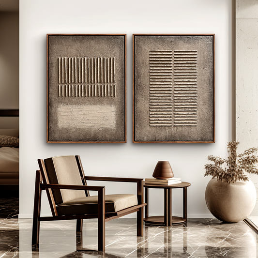 Wabi Sabi Textured Wall Art Set #ART78